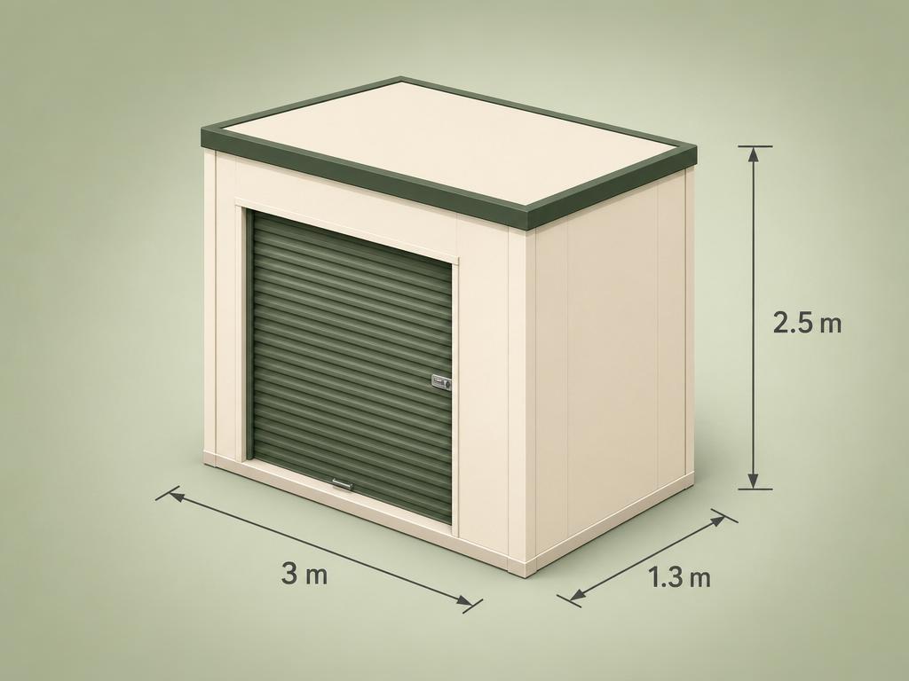 Compact unit — 3m × 1.3m × 2.5m