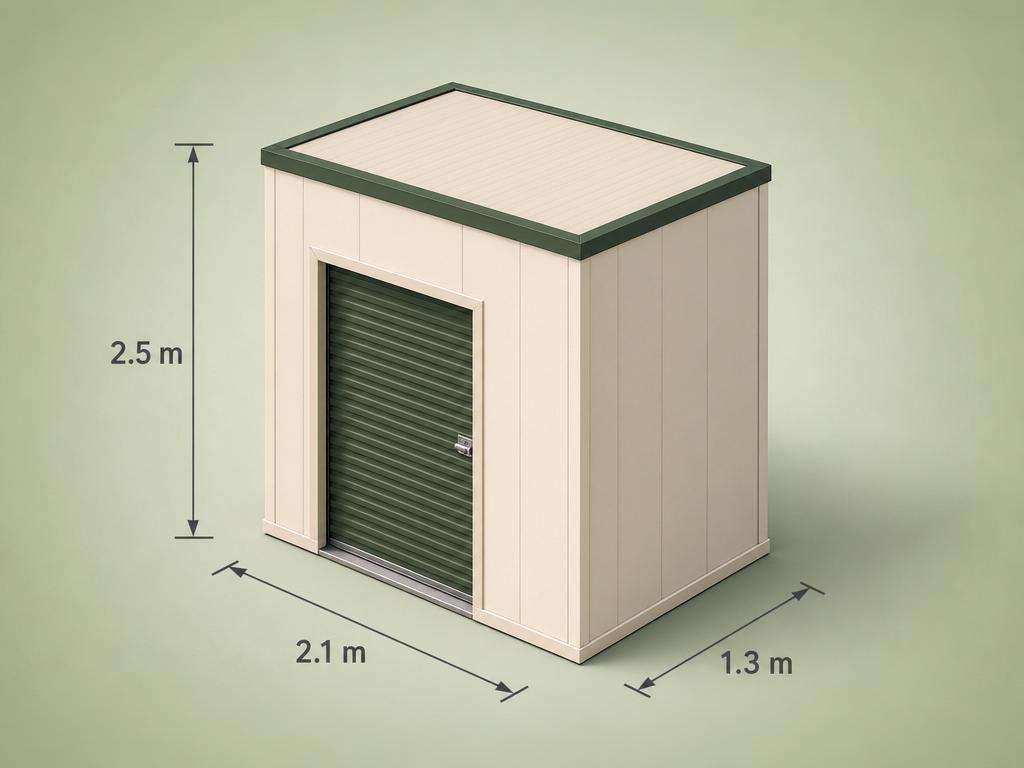 Small unit — 2.1m × 1.3m × 2.5m