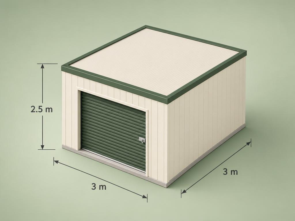 Standard square unit — 3m × 3m × 2.5m